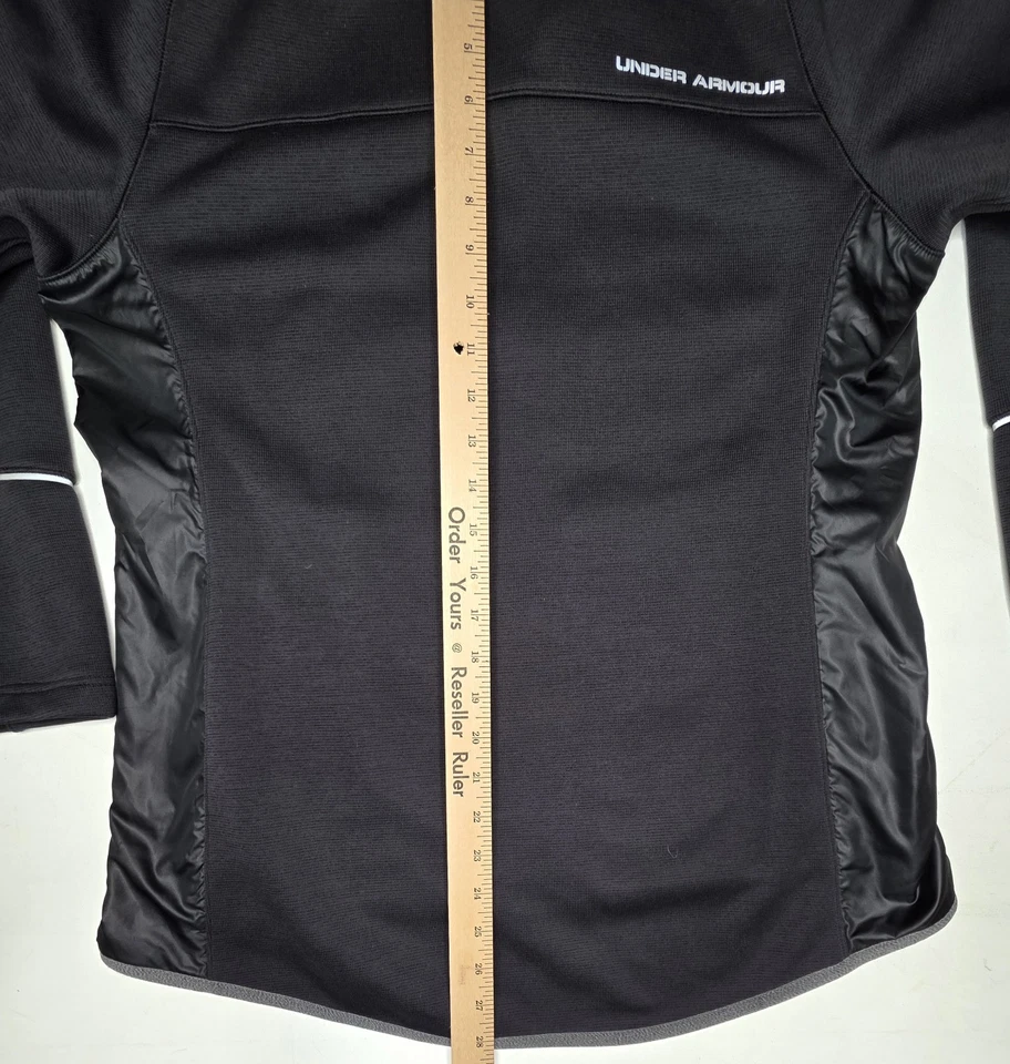 Under Armour Cold Gear Full Zip Hoodie Storm Swacket Jacket Women's Large Black - Image 4 of 4