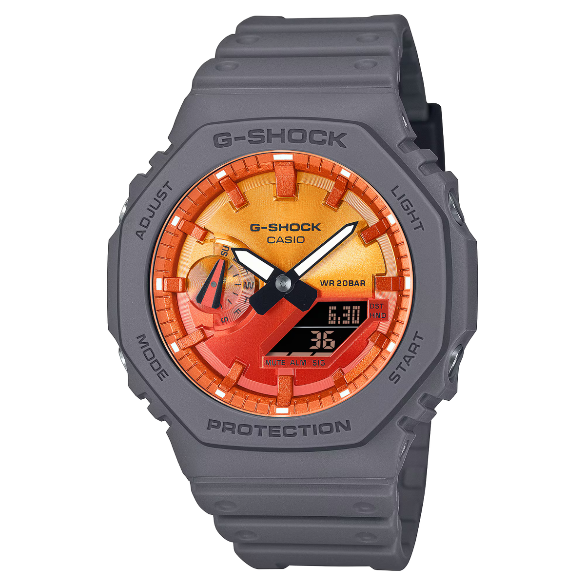 CASIO G-SHOCK GA-2100FL-8J Water Resistant Orange Black Gray Men