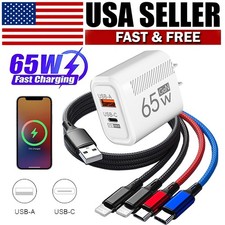 4 In 1 Fast Charging TypeC Cable Micro USB Data For Samsung iPhone Android Phone