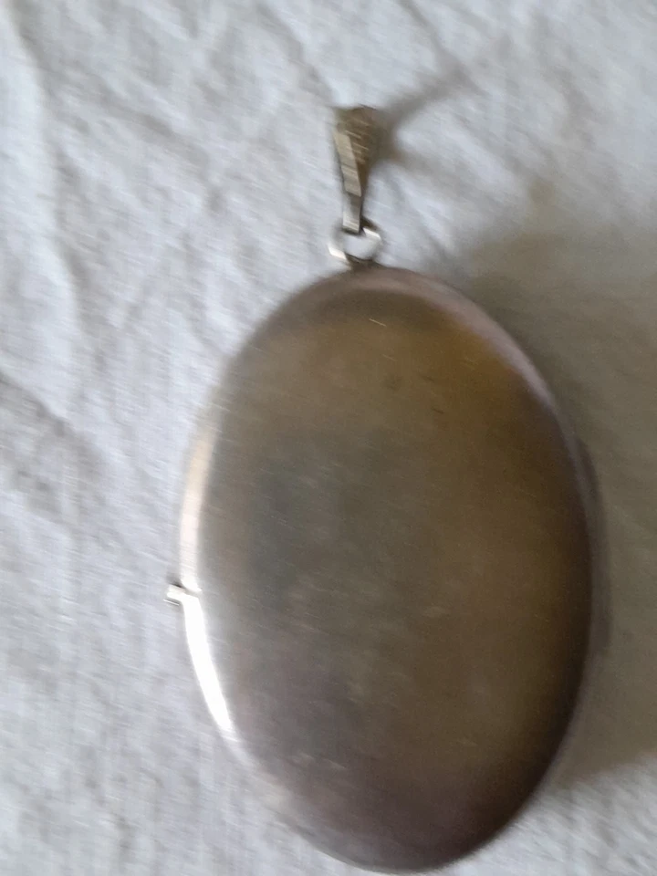 Medaillon Anhänger Antik mit Granat 800 Silber - Bild 2 von 4