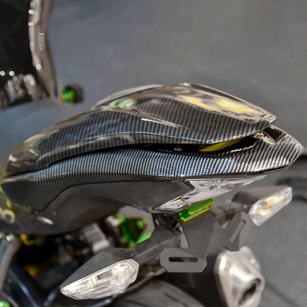 WOLFLINE Rear Tail Seat Cowl For Kawasaki Z900 2017-2024 Carbon Fiber Look ABS