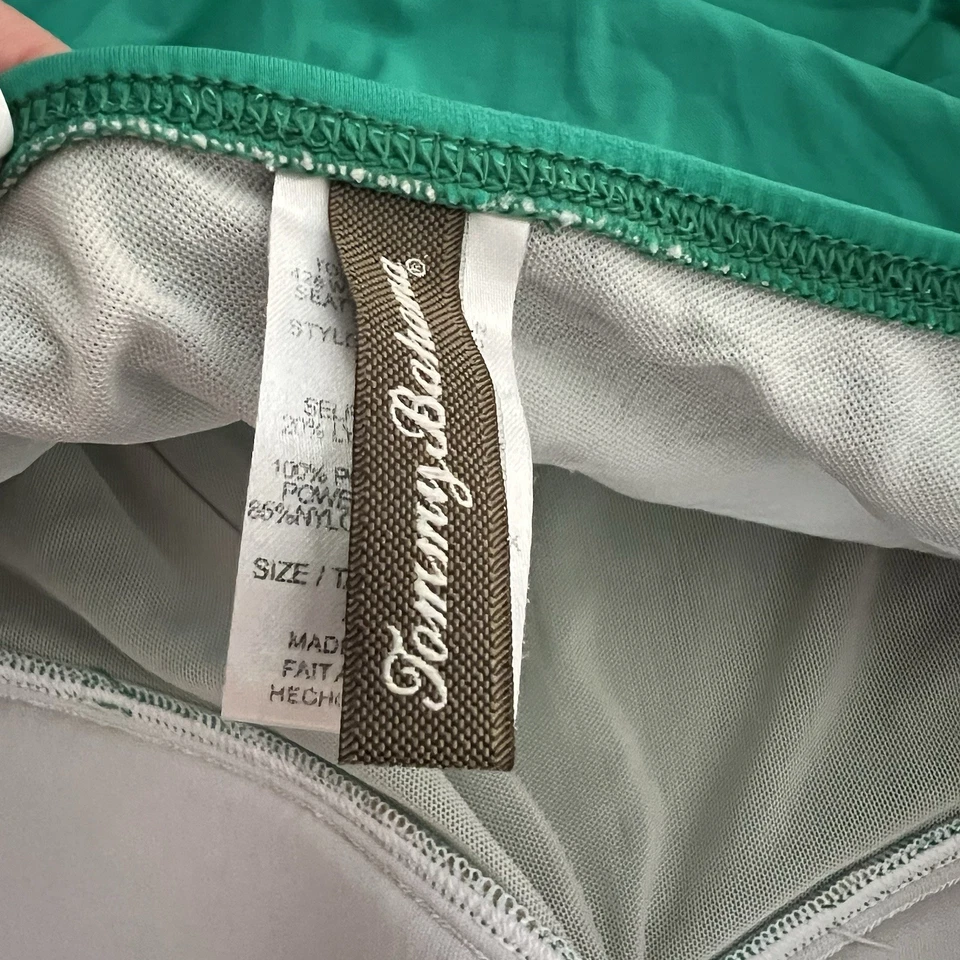 Tommy Bahama Verde Tankini Halter Top Talla Mujer’s XL Extraíble Correa Negra Foto 3 de 4