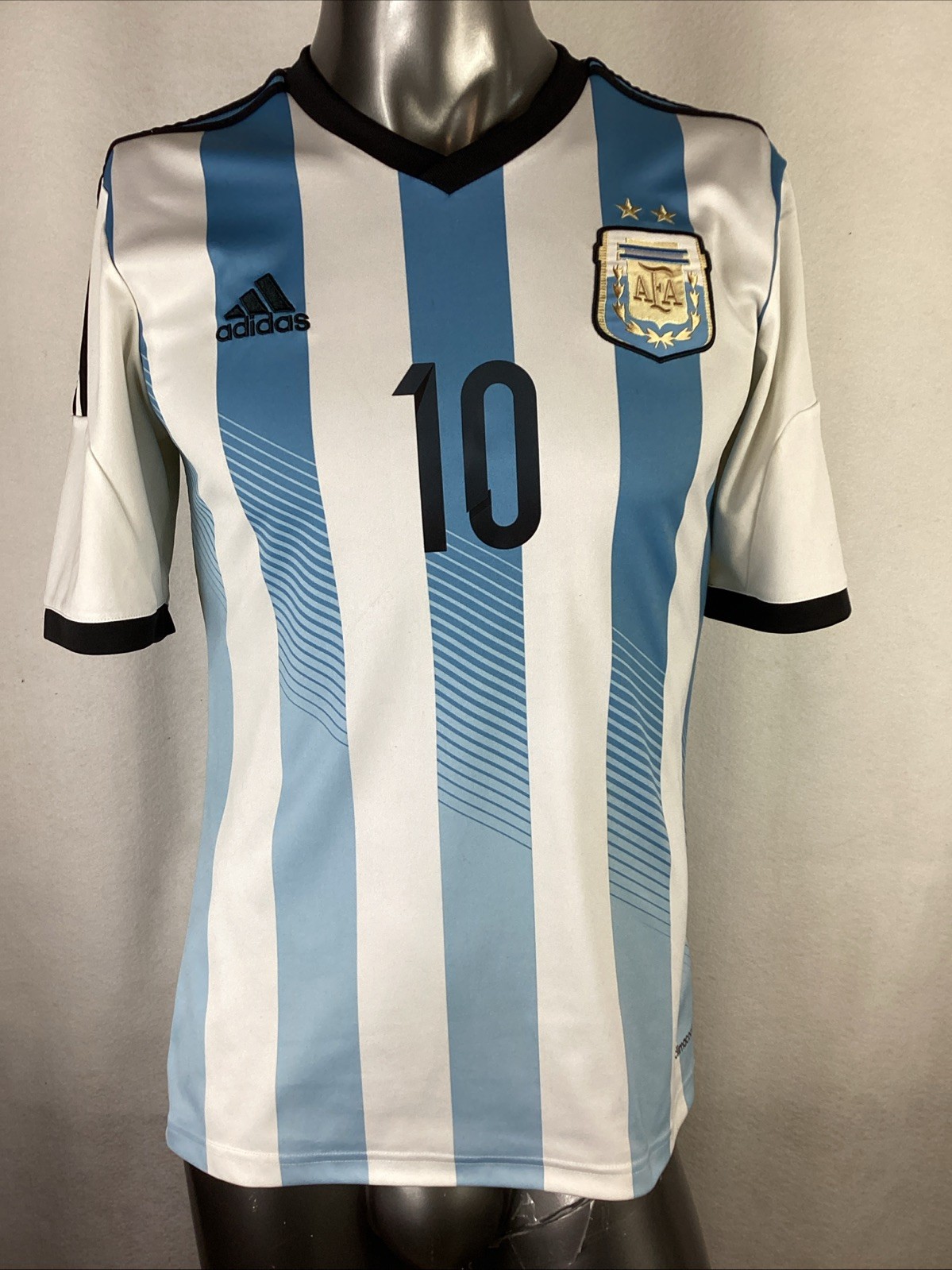 Argentina National Team Home Jersey #10 Lionel Messi Soccer Adidas ClimaCool SzS