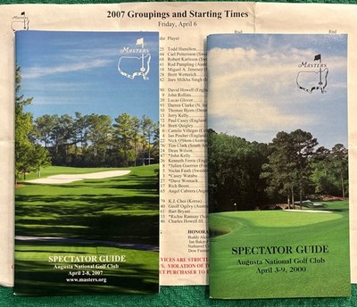 2000 &2007 Masters Tournament Spectator Guide + 2007 2nd Round Pairings Sheet