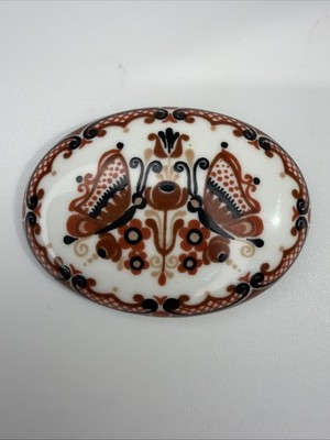 Vintage Michaela Frey Freywille Brosche Enamel