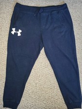 Under Armour Męskie Rival Fleece Logo Joggery - XXL - Granatowe