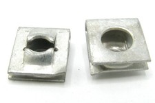 6-32 Steel Type U Clip Nuts, 0.375" x 0.44 x 0.2", 100pc