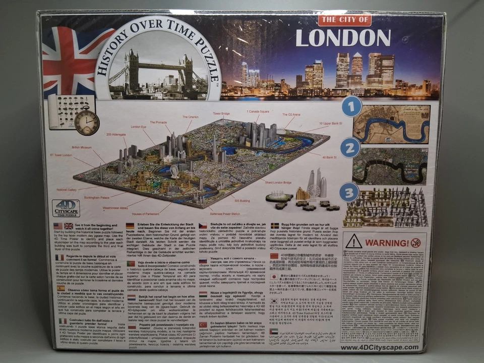 Rompecabezas paisaje urbano 4D historia sobre el tiempo de la ciudad de Londres 1100+ piezas - sellado Foto 3 de 3