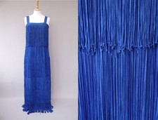 Vintage John Charles Long Flapper Tassel Evening Dress Size 8 JE2011