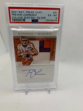 Trevor Lawrence National Treasures CLGT SLHT SIG Silver PSA 6