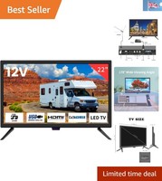 Compact 22-inch HD LED TV with Freeview, HDMI & USB for Bedroom & Caravan
