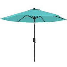 Outsunny 2.6M Garden Parasol Umbrella with Aluminium Pole, Tilt, Refurbished