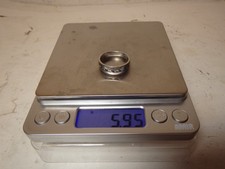 925 Silver Blue Diamond Ring Men's 5.95g Size 10