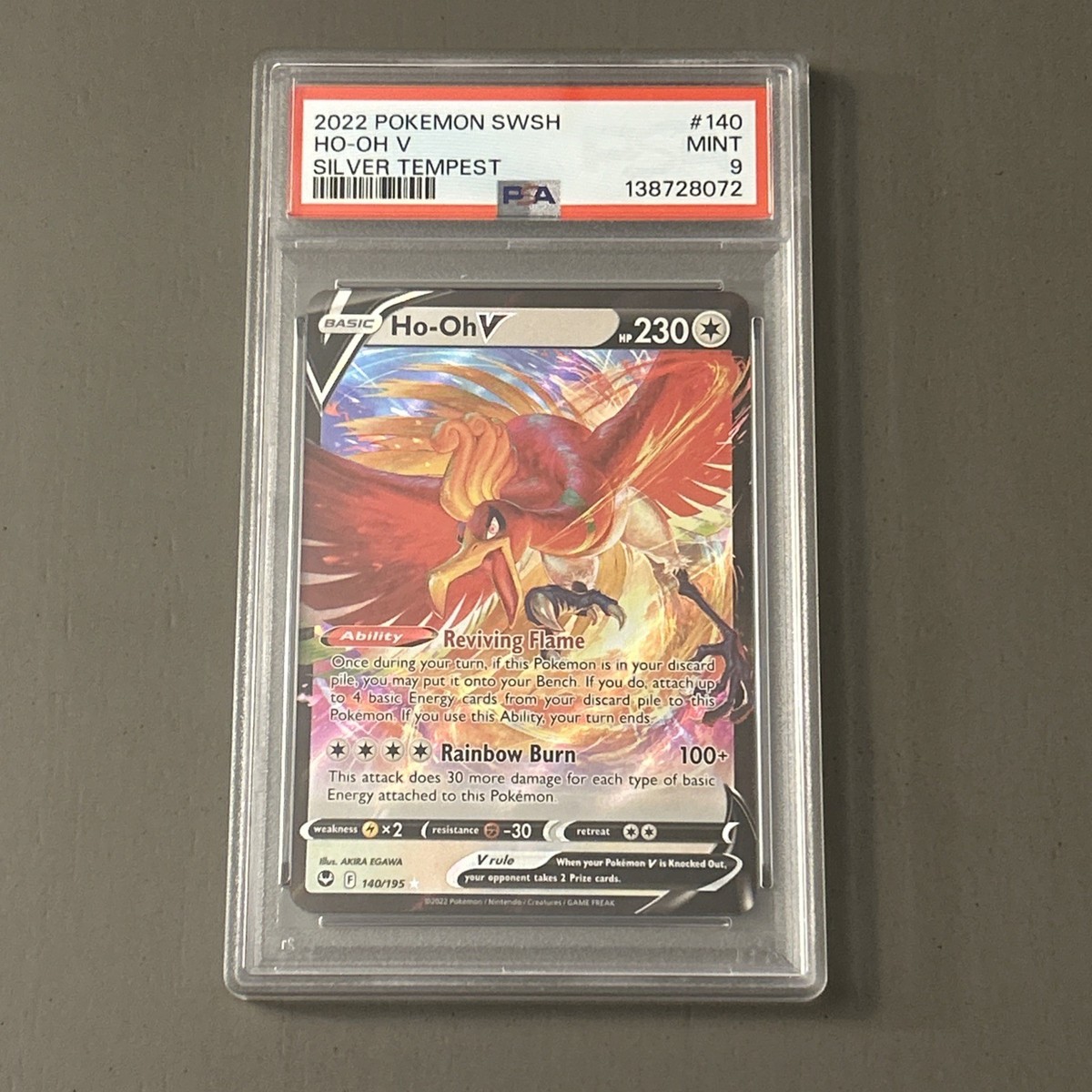 pokemon tcg silver tempest 140/195 ho-oh v card - Sword & Shield - - Ho-Oh V 140/195 Holo SWSH12: