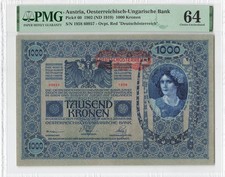 Austria 1000 Kronen 1919 P-60 PMG 64