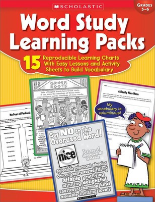 Word Study Learning Packs: 15 Reproducible Learning Charts with Easy Lessons...