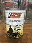 VINTAGE 1977 HONDA MOTORCYCLE OIL CAN METAL KLOTZ 4 STROKE SIGN HARLEY DAVIDSON