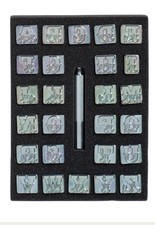 Fancy Art Font Alphabet, 3/4", 27-Pc. Leather Stamp Set