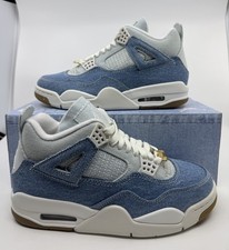 Size 11.5 - Nike Air Jordan 4 Retro TEX Denim Worn Blue Women's IB6716-100