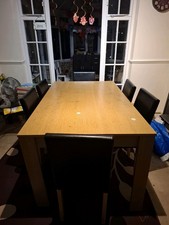 Cherry Tree Furniture 7-Piece 150 X 90 CM Dining Table + 6 Chairs, Oak Colo