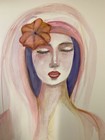 Peaceful Woman, 9x12”, Watercolor On 1301b, Signed, Handmade, COA — photo 6