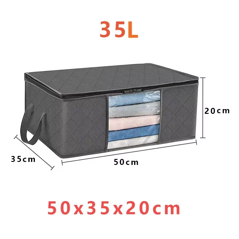 Foldable Clothes Storage Bag Wardrobe Organizer Blanket Closet Laundry Storage
