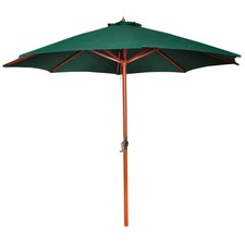 Image of Garden Umbrella Parasol Wooden Pole Hardwood Outdoor Patio Furniture Table 300cm