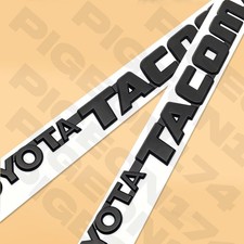 Set Of 2 Fender Emblem For 1995-2004 Tacoma Letters Side Door Badges Matte Black
