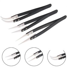 Anti-static Ceramic Tweezers Stainless Steel Anti-magnetic Industrial Tweezers