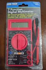 NEW Cen-Tech 7 Function Digital Multimeter Voltage Current Tester AC/DC 90899