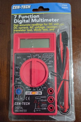 NEW 90899 Cen-Tech Digital Multimeter 7 Function, Voltage Current Tester AC/DC