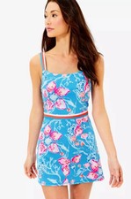 NWT Lilly Pulitzer DEIDRA Luxletic Dress & Shorts Bahamian Rhapsody Sz Large