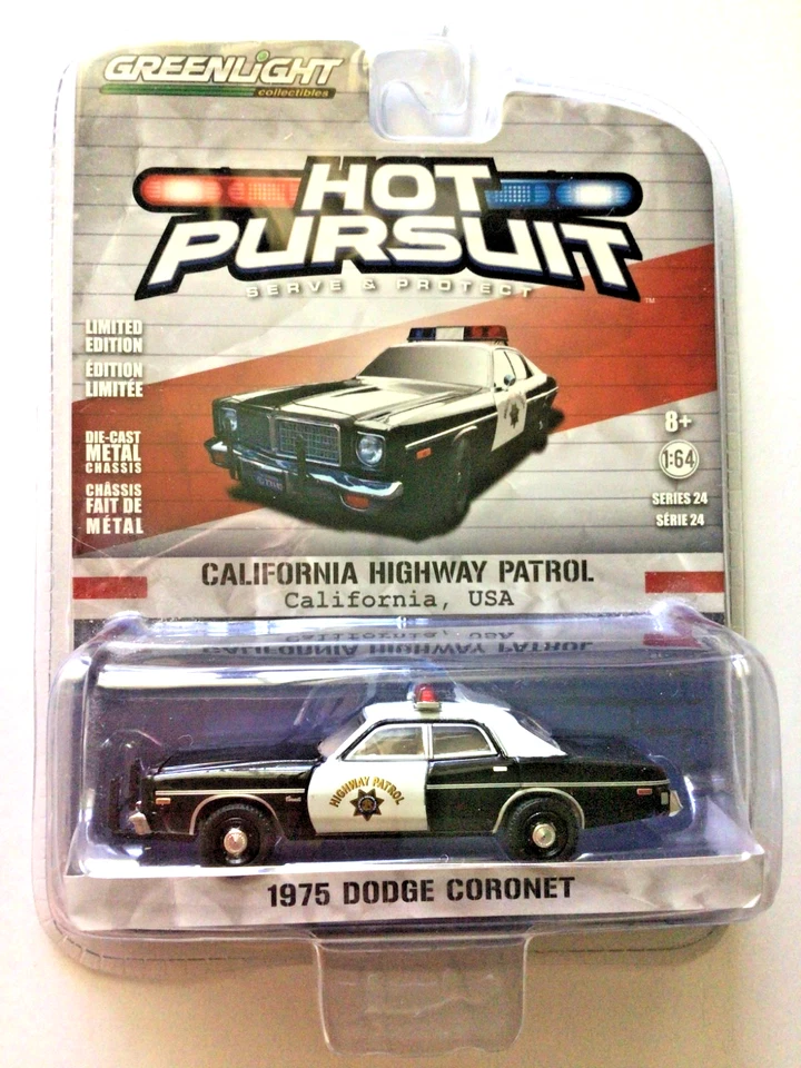 Greenlight  1975 DODGE CORONET CHP Hot Pursuit California Highway Patrol MOPAR - Image 2 of 4