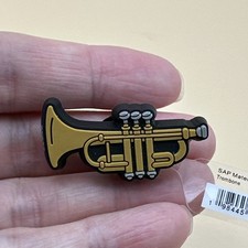 Crocs - Jibbitz Trombone - 100% Authentic Rare !! Shoes Charms Music Instrument
