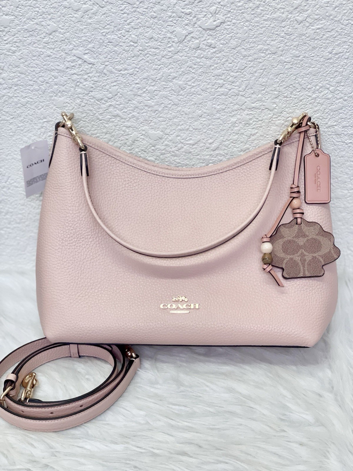 NWT Coach Laurel Shoulder Bag With Shell Charm CBH81 Cream/Tan