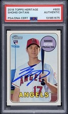 Topps 2018 Heritage Shohei Ohtani #600 Rookie Auto PSA Auth 131851675
