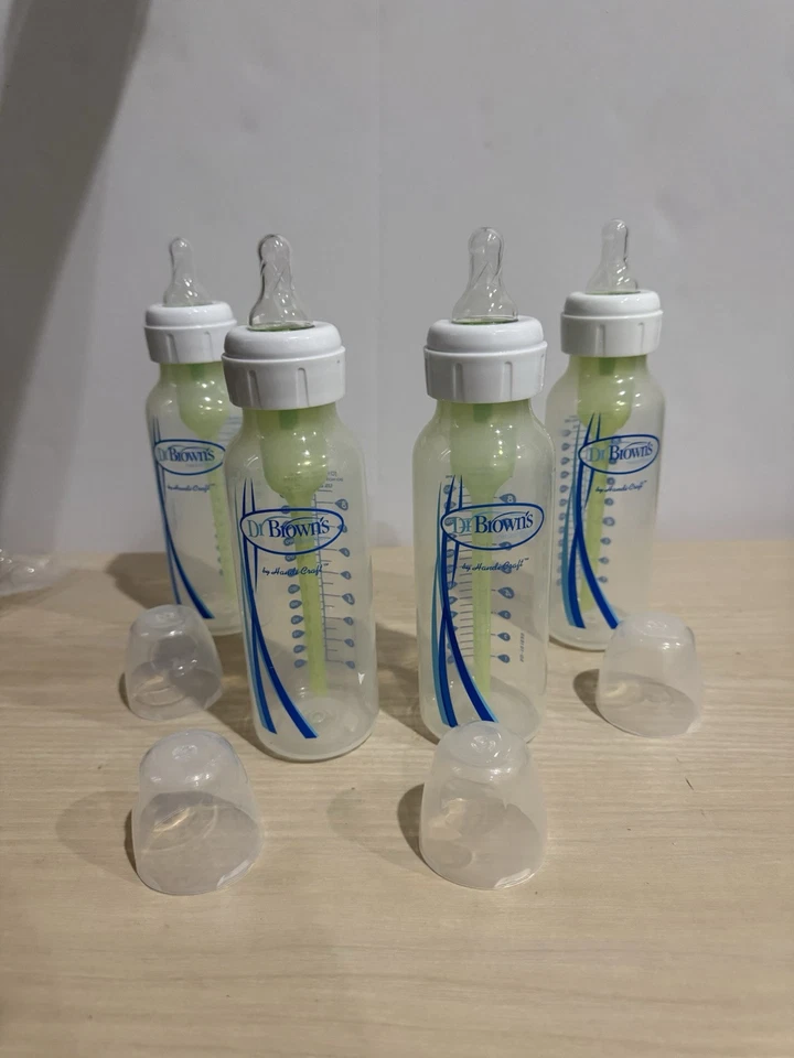 Бутылки Dr. Brown's 8 унций - лот x4 - Natural Flow против колик для недоношенных детей - Изображение 2 из 3