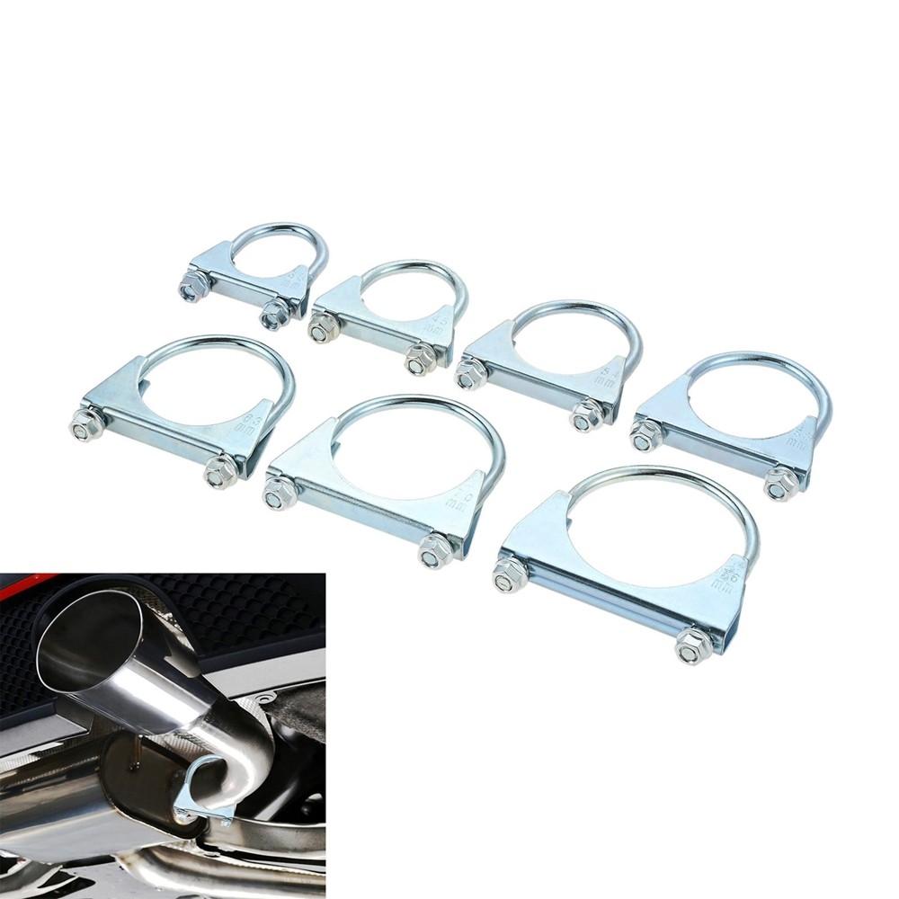 2pcs Muffler Saddle Clamp U-Bolt Exhaust Pipe 1.5/1.75/2.125/2.25/2.75/3 Inch