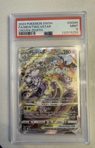 Mewtwo VSTAR GG44/GG70 Crown Zenith: Galarian Gallery Holo PSA 9