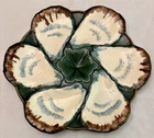 French Longchamp Majolica oysters plate shells /L