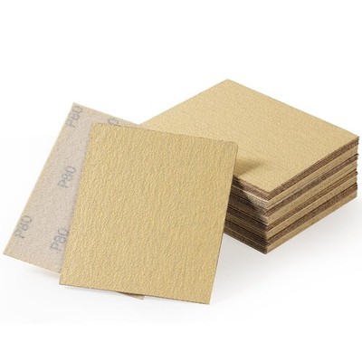 100PCS 4.5X5.5In(115X140mm) 80Grit Gold Sanding paper Sheets For Car&Wood&Metal