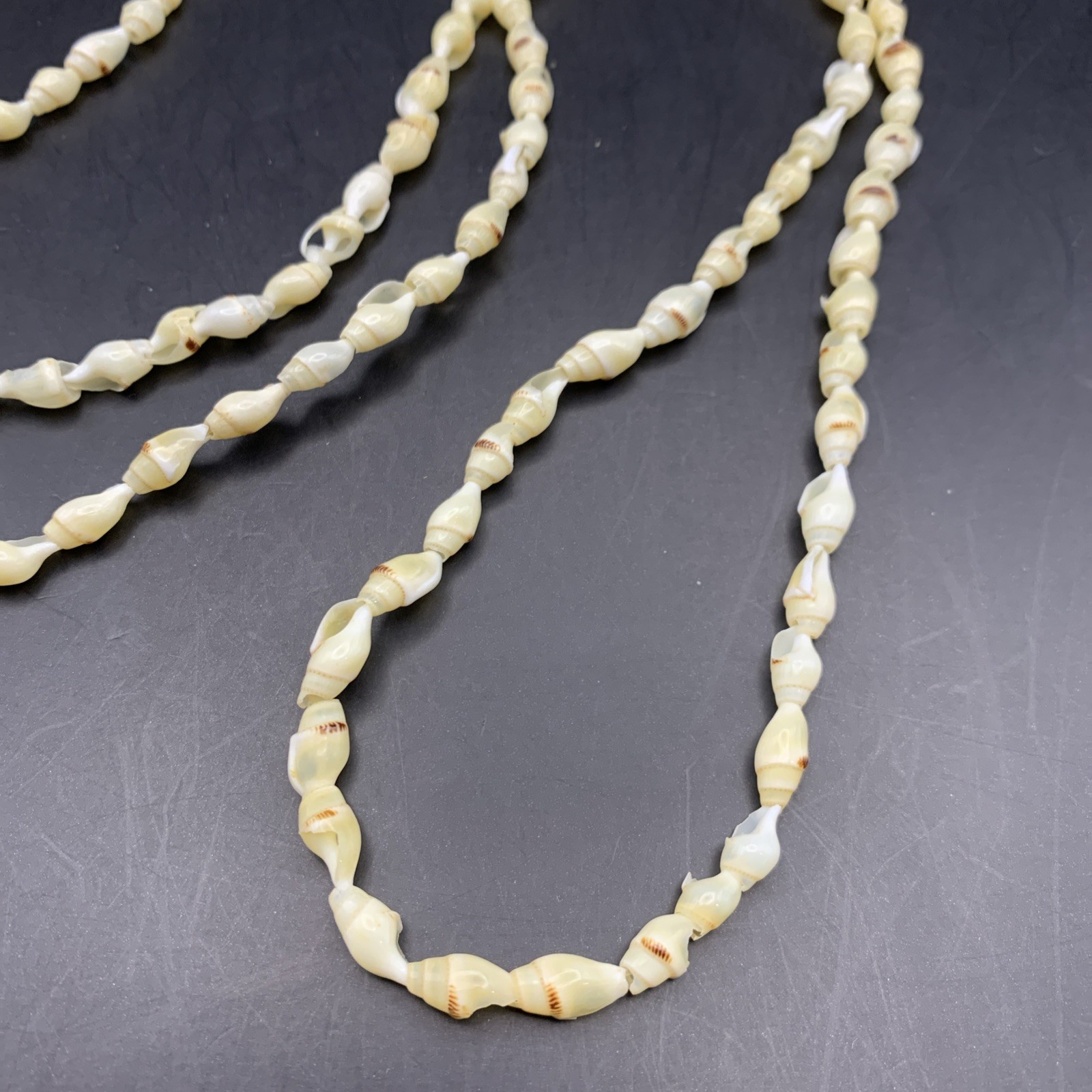 Long Tiny Seashell Necklace Small Shells Beaded M… - image 2