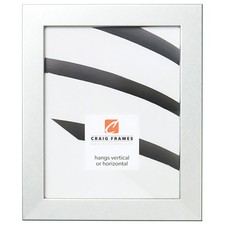 Craig Frames Bauhaus 125 Picture Frame, 16 x 24 Inch, Brushed Silver