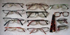 12 lot of VTG reading glasses  2 cases including 2 folding pairs, most 1 / 2 