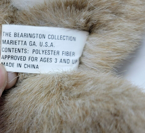"Colección The Bearington Bunny Rabbit Lop oreja acostada juguete bebé marrón 9" - Imagen 6 de 7