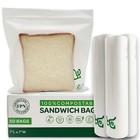 Sandwich Seal Top Bags, Biodegradable Storage Bags, 1 Gallon 50 Ct 7"x7" By Fpn