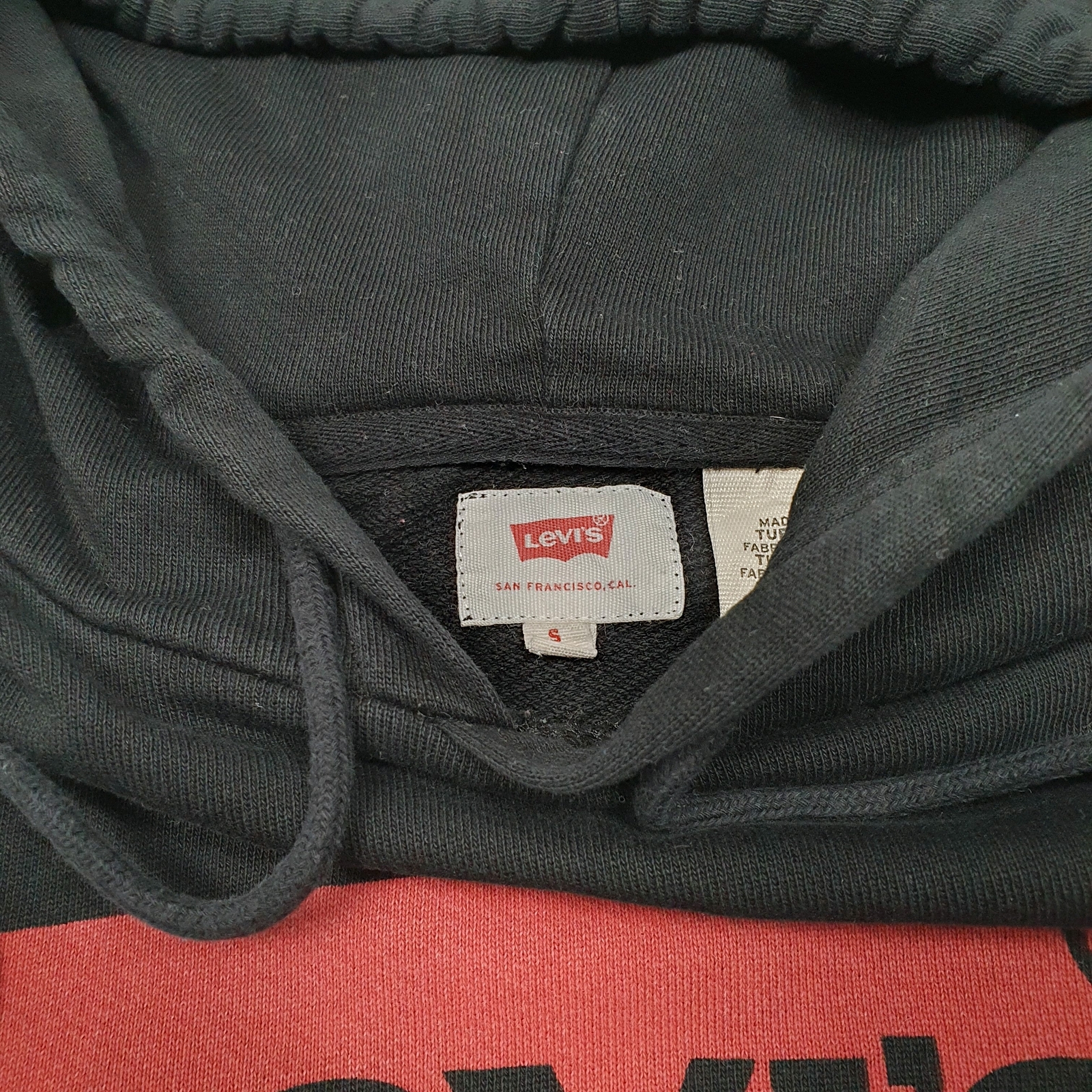LEVIS Hoodie Spellout Jumper Sweatshirt Mens S image 2