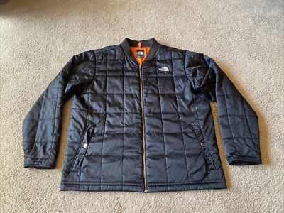 The North Face Bomber Jacket Mens XXL 2XL Black Coat Quilted