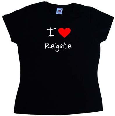 I Love Heart Reigate Damen T-Shirt