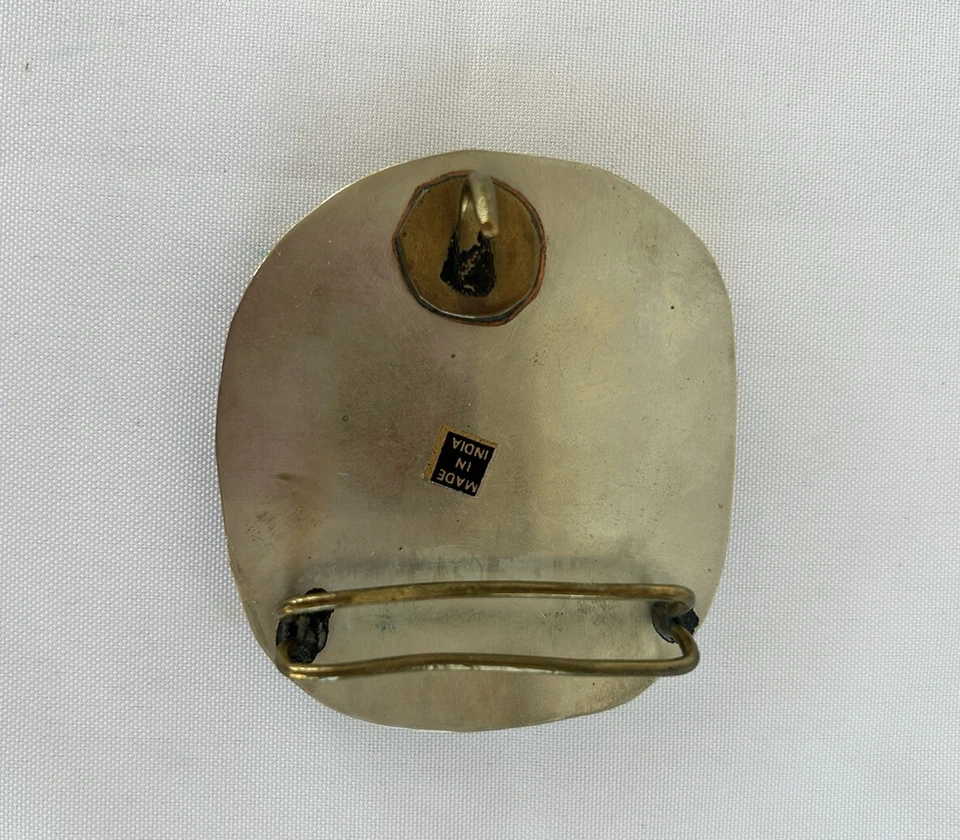 Cinturón Hebilla Corte Pulido Ágata Opaco Piedra Natural Plateado Plato Boho Foto 4 de 4